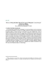 Retana y la bibliografía filipina 1800-1872: El "Aparato Bibliográfico" como fuente para la historia de Filipinas (I. Parte. Fuentes Generales) / Antonio Caulín Martínez | Biblioteca Virtual Miguel de Cervantes