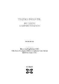 Teatro infantil. Do texto á representación / coordinación, Blanca-Ana Roig Rechou, Pedro Lucas Domínguez, Isabel Soto López | Biblioteca Virtual Miguel de Cervantes