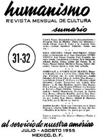 Humanismo. Núm. 31-32, julio-agosto 1955 | Biblioteca Virtual Miguel de Cervantes