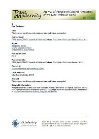 Tríptico sobre las últimas publicaciones literarias filipinas en español / Benita Sampedro ; Rocío Ortuño Casanova ; Juan Ramón Nieto del Villar | Biblioteca Virtual Miguel de Cervantes