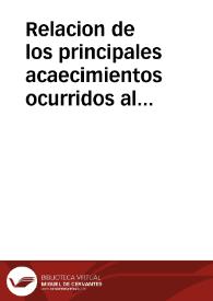 Relacion de los principales acaecimientos ocurridos al Capitan de Navio don Pedro Stuart y Portugal, Comandante de los navios de S. Mag. el Dragon, y la America, con el nombrado el Dancik, capitana de Argél, el día 28 de noviembre de 1751 | Biblioteca Virtual Miguel de Cervantes