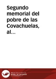 Segundo memorial del pobre de las Covachuelas, al doctor Bullon, este año de 1710 | Biblioteca Virtual Miguel de Cervantes