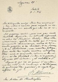 Carta de Rafael Altamira a Archer Milton Huntington. Madrid, 9 de enero de 1914 | Biblioteca Virtual Miguel de Cervantes