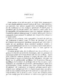 Prefacio a "Essai sur la philosophie politique de l'ancienne espagne. Politique de la raison et politique de la foi" / par Roger Labrousse, préface de M. Rafael Altamira | Biblioteca Virtual Miguel de Cervantes