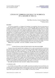 Génesis de tormentas severas y su incidencia en la Región de Murcia / David Espín Sánchez, Asunción Romero Díaz | Biblioteca Virtual Miguel de Cervantes