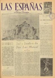 Las Españas : revista literaria (México, D.F.). Año IV, núm. 11, 29 de enero de 1949 | Biblioteca Virtual Miguel de Cervantes