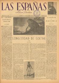 Las Españas : revista literaria (México, D.F.). Año V, núm. 13, 29 de octubre de 1949 | Biblioteca Virtual Miguel de Cervantes