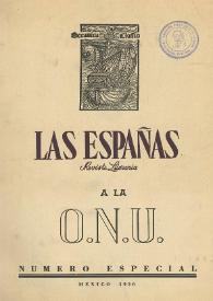 Las Españas : revista literaria (México, D.F.). Año V, núm. 15-18, 29 de agosto de 1950 | Biblioteca Virtual Miguel de Cervantes