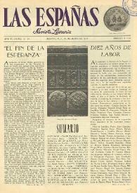 Las Españas : revista literaria (México, D.F.). Año VI, núm. 19-20, 29 de mayo de 1951 | Biblioteca Virtual Miguel de Cervantes