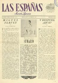 Las Españas : revista literaria (México, D.F.). Segunda época, núm. 26-28, julio de 1956 | Biblioteca Virtual Miguel de Cervantes