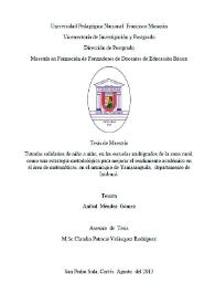 Tutorías solidarias de niño a niño, en las escuelas multigrados de la zona rural, como una estrategia metodológica para mejorar el rendimiento académico en el área de matemáticas, en el municipio de Yamaranguila, departamento de Intibucá / Aníbal Méndez Gómez | Biblioteca Virtual Miguel de Cervantes