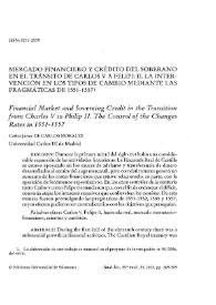 Mercado financiero y crédito del soberano en el tránsito de Carlos V a Felipe II. La intervención en los tipos de cambio mediante las pragmáticas de 1551-1557 / Carlos Javier de Carlos Morales | Biblioteca Virtual Miguel de Cervantes