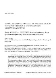 España 1900/20 vs. 1980/2000: la modernización vista por viajeros y observadores germanohablantes / Ángel Repáraz | Biblioteca Virtual Miguel de Cervantes