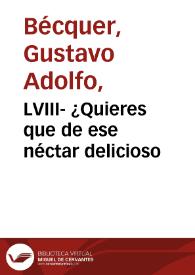 LVIII- ¿Quieres que de ese néctar delicioso | Biblioteca Virtual Miguel de Cervantes