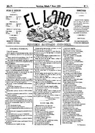 El Loro : periódico ilustrado joco-serio. Núm. 1, 7 de enero de 1882 | Biblioteca Virtual Miguel de Cervantes