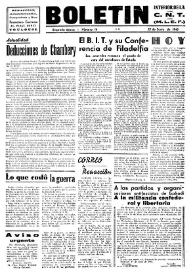 CNT : Boletín Interior del Movimiento Libertario Español en Francia. Segunda época, núm. 14, 27 de junio de 1945 | Biblioteca Virtual Miguel de Cervantes