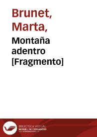 Montaña adentro [Fragmento] / Marta Brunet | Biblioteca Virtual Miguel de Cervantes