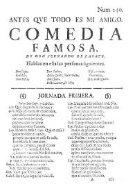 Antes qve todo es mi amigo: comedia famosa / de Don Fernando de Zarate | Biblioteca Virtual Miguel de Cervantes