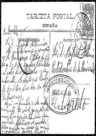 Tarjeta postal de [Francisco de las] Barras a Rafael Altamira. Sevilla, 24 de diciembre de 1907 | Biblioteca Virtual Miguel de Cervantes