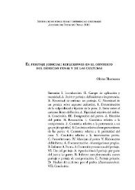 El peritaje judicial: reflexiones en el contexto del derecho penal y de las culturas / Olivier Thormann | Biblioteca Virtual Miguel de Cervantes