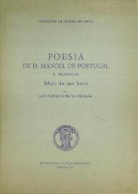 Poesia prophana / de D. Manoel de Portugal ; edição das suas fontes Luis Fernando de Sá Fardilha | Biblioteca Virtual Miguel de Cervantes