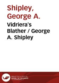 Vidriera's Blather / George A. Shipley | Biblioteca Virtual Miguel de Cervantes