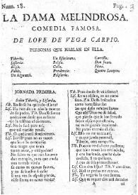 La dama melindrosa. Comedia famosa / de Lope de Vega Carpio | Biblioteca Virtual Miguel de Cervantes