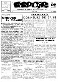 Espoir : Organe de la VIª Union régionale de la C.N.T.F. Num. 9, 4 mars 1962 | Biblioteca Virtual Miguel de Cervantes