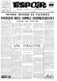 Espoir : Organe de la VIª Union régionale de la C.N.T.F. Num. 32-33, 12 août 1962, numéro spécial de vacances | Biblioteca Virtual Miguel de Cervantes