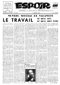 Espoir : Organe de la VIª Union régionale de la C.N.T.F. Num. 34-35, 2 septembre 1962, numéro spécial de vacances | Biblioteca Virtual Miguel de Cervantes