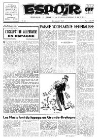 Espoir : Organe de la VIª Union régionale de la C.N.T.F. Num. 38, 23 septembre 1962 | Biblioteca Virtual Miguel de Cervantes