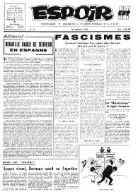 Espoir : Organe de la VIª Union régionale de la C.N.T.F. Num. 39, 30 septembre 1962 | Biblioteca Virtual Miguel de Cervantes