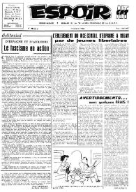 Espoir : Organe de la VIª Union régionale de la C.N.T.F. Num. 41, 14 octobre 1962 | Biblioteca Virtual Miguel de Cervantes