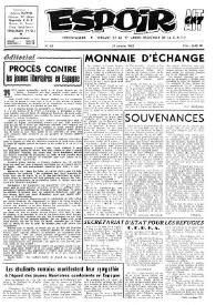 Espoir : Organe de la VIª Union régionale de la C.N.T.F. Num. 42, 21 octobre 1962 | Biblioteca Virtual Miguel de Cervantes