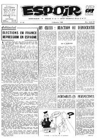 Espoir : Organe de la VIª Union régionale de la C.N.T.F. Num. 48, 2 décembre 1962 | Biblioteca Virtual Miguel de Cervantes