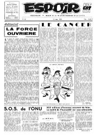 Espoir : Organe de la VIª Union régionale de la C.N.T.F. Num. 65, 31 mars 1963 | Biblioteca Virtual Miguel de Cervantes