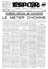 Espoir : Organe de la VIª Union régionale de la C.N.T.F. Num. 86-87, 1 septembre 1963, numéro spécial de vacances | Biblioteca Virtual Miguel de Cervantes