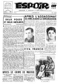 Espoir : Organe de la VIª Union régionale de la C.N.T.F. Num. 88, 8 septembre 1963 | Biblioteca Virtual Miguel de Cervantes