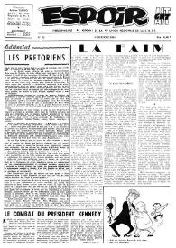 Espoir : Organe de la VIª Union régionale de la C.N.T.F. Num. 93, 13 octobre 1963 | Biblioteca Virtual Miguel de Cervantes