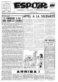 Espoir : Organe de la VIª Union régionale de la C.N.T.F. Num. 96, 3 novembre 1963 | Biblioteca Virtual Miguel de Cervantes