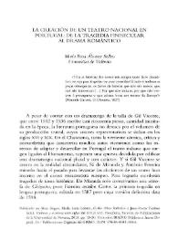 La creación de un teatro nacional en Portugal: de la tragedia finisecular al drama romántico / María Rosa Álvarez Sellers | Biblioteca Virtual Miguel de Cervantes