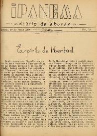 Ipanema : diario de a bordo. Núm. 14, 27 de junio de 1939 | Biblioteca Virtual Miguel de Cervantes