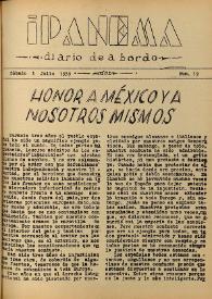 Ipanema : diario de a bordo. Núm. 19, 1 de julio de 1939 | Biblioteca Virtual Miguel de Cervantes