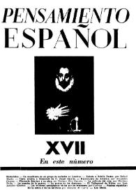 Pensamiento español. Año II, núm. 17, septiembre 1942 | Biblioteca Virtual Miguel de Cervantes