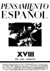 Pensamiento español. Año II, núm. 18, octubre 1942 | Biblioteca Virtual Miguel de Cervantes