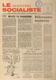 Le Nouveau Socialiste. 2e Année, numéro 25, jeudi 19 avril 1973 | Biblioteca Virtual Miguel de Cervantes