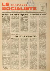 Le Nouveau Socialiste. 3e Année, numéro 56, mercredi 31 juillet 1974 | Biblioteca Virtual Miguel de Cervantes