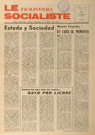 Le Nouveau Socialiste. 3e Année, numéro 61, jeudi 31 octobre 1974 | Biblioteca Virtual Miguel de Cervantes