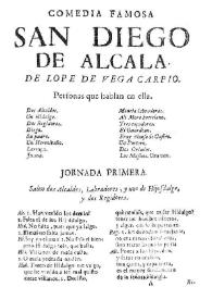 Comedia famosa San Diego de Alcala / de Lope de Vega Carpio | Biblioteca Virtual Miguel de Cervantes