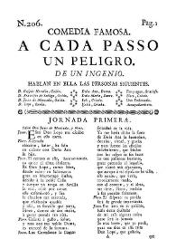 Comedia famosa. A cada passo un peligro | Biblioteca Virtual Miguel de Cervantes